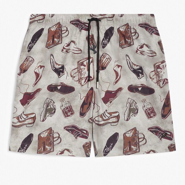 Iconic Summer Swim Shorts, ICONIC SUMMER BROWN, hi-res 1