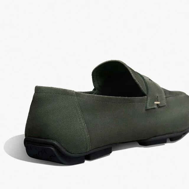 Lorenzo Drive Camoscio Leather Loafer, FORESTA, hi-res 5