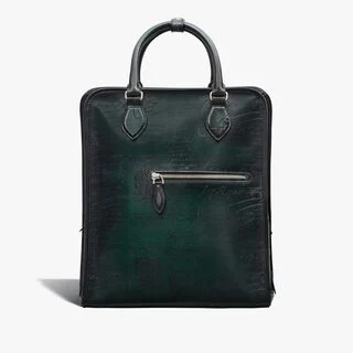 Premier Jour Scritto Leather Backpack, OPUNTIA, hi-res