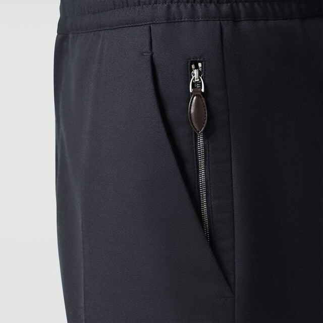 Wool Drawstring Pants, COLD NIGHT BLUE, hi-res 5