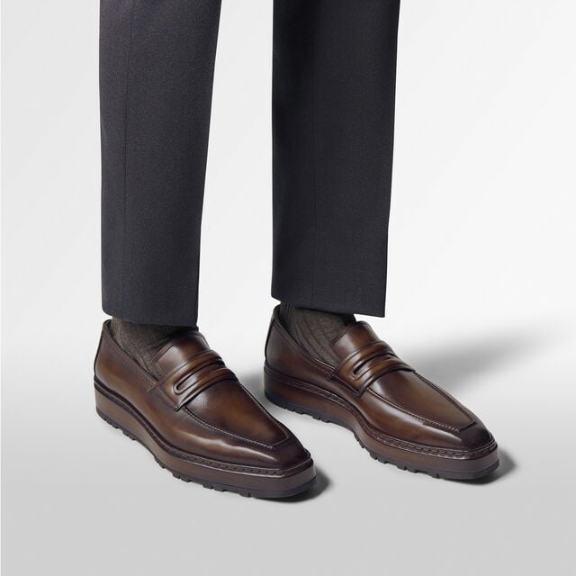 Mocassin Andy Alto En Cuir, MARRONE INTENSO, hi-res 7