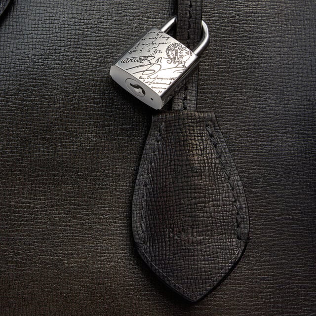E'Mio Briefcase In Leather, GREY FLANEL, hi-res 11