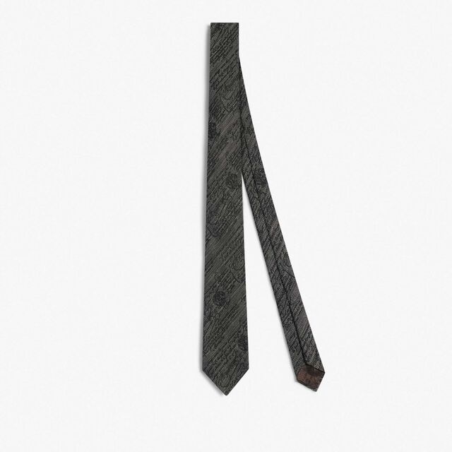 Chevron Scritto Tie, CLOUD GREY, hi-res 1