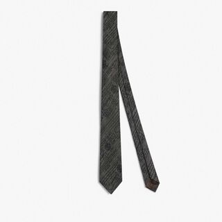 Chevron Scritto Tie, CLOUD GREY, hi-res