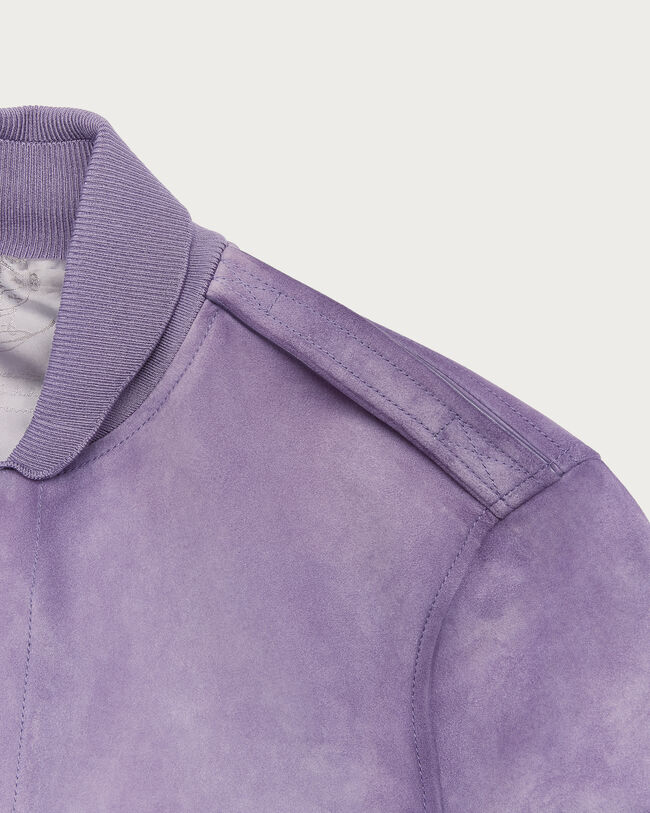 Leather Patina Bomber, Pastel Lilac, hi-res