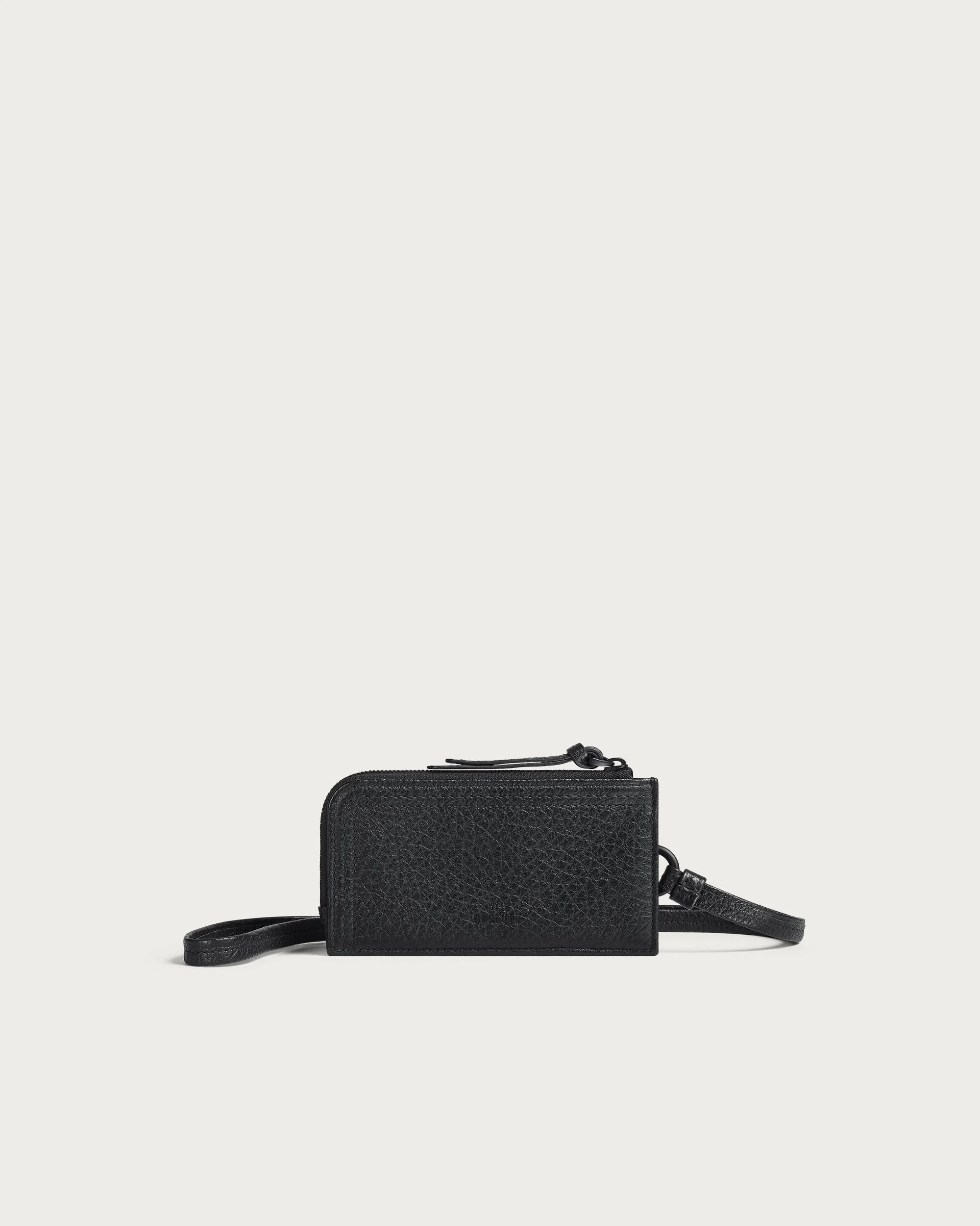 Koa Maxi Strap Zipped Card Holder, Deep Black, hi-res