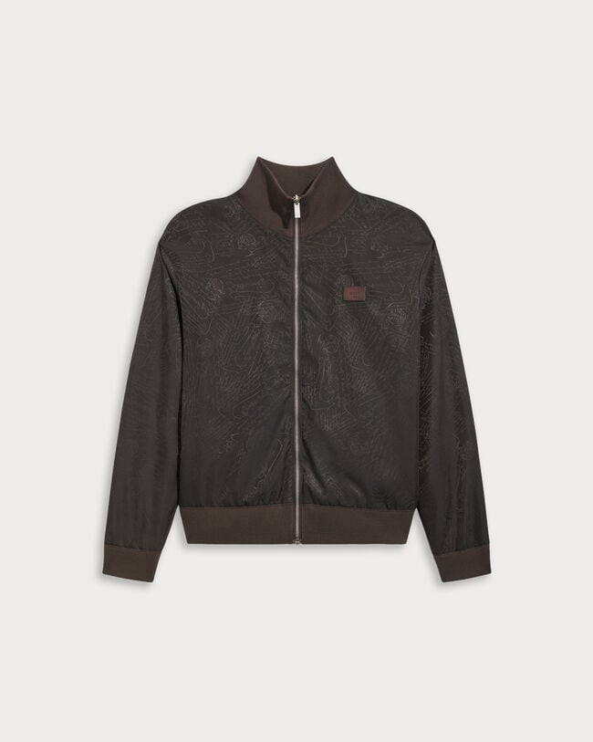 Reversible Blouson with Leather Detail, Earth Brown, hi-res