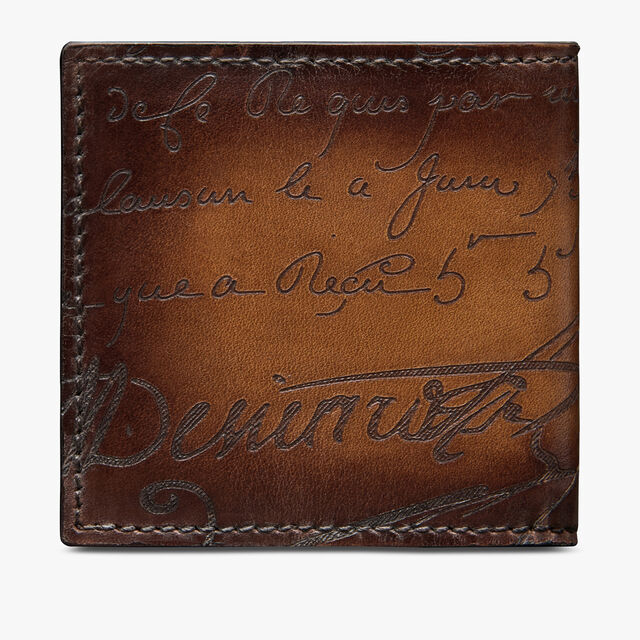 Origine Scritto Leather Coin Purse, CACAO INTENSO, hi-res 1