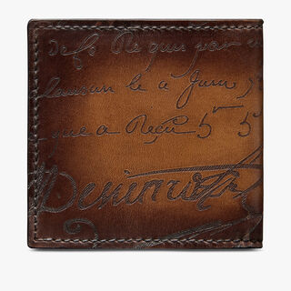 Origine Scritto Leather Coin Purse, CACAO INTENSO, hi-res