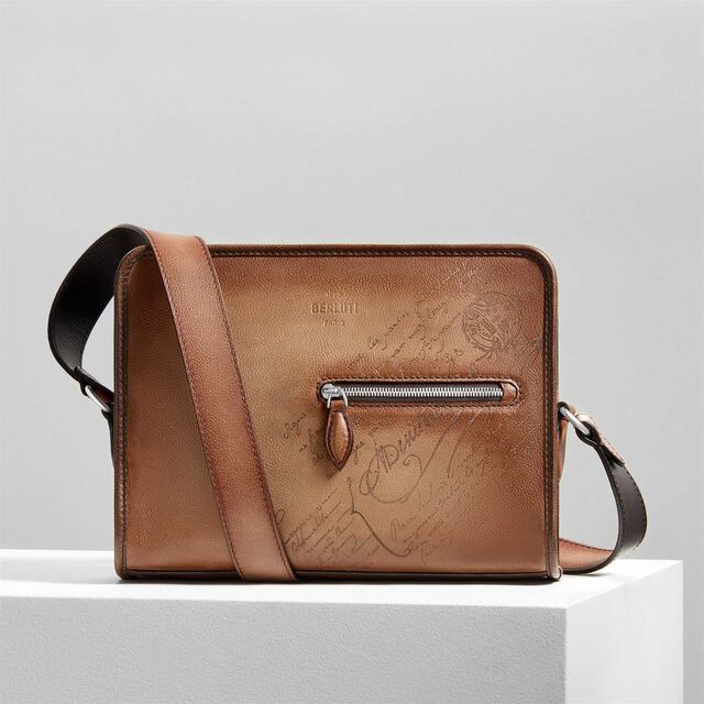 Journalier Scritto Leather Messenger, PAPELAO, hi-res 7