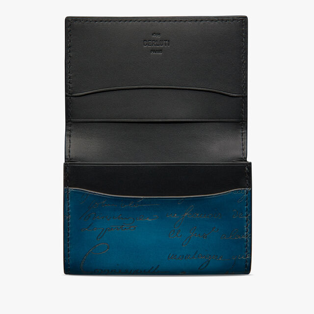 Imbuia Scritto Leather Card Holder, AVEIRO, hi-res 3