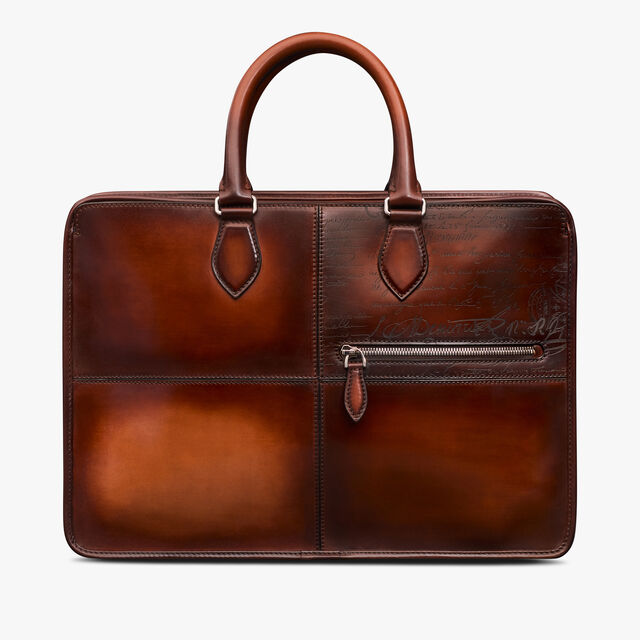 Un Jour Scritto Leather Briefcase