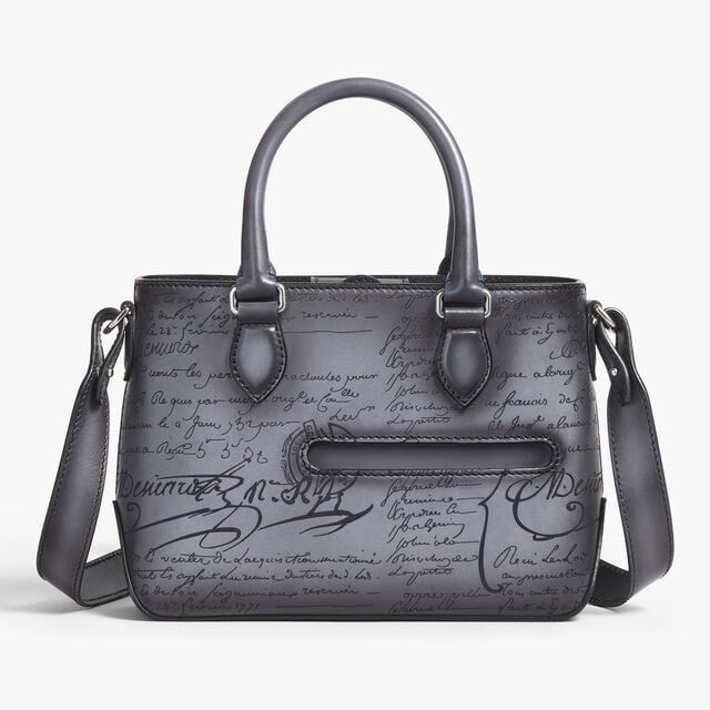 Toujours Gulliver Scritto Leather Messenger, LIGHT ALUMINIO, hi-res 9