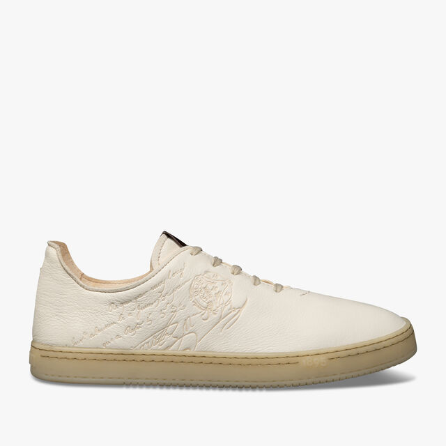 Eden Scritto Leather Sneaker, WHITE, hi-res 1