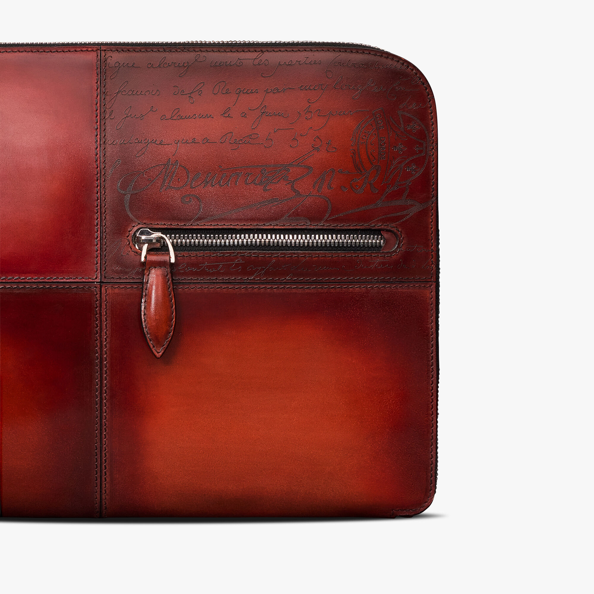 Nino TGM Scritto Leather Clutch Berluti AE