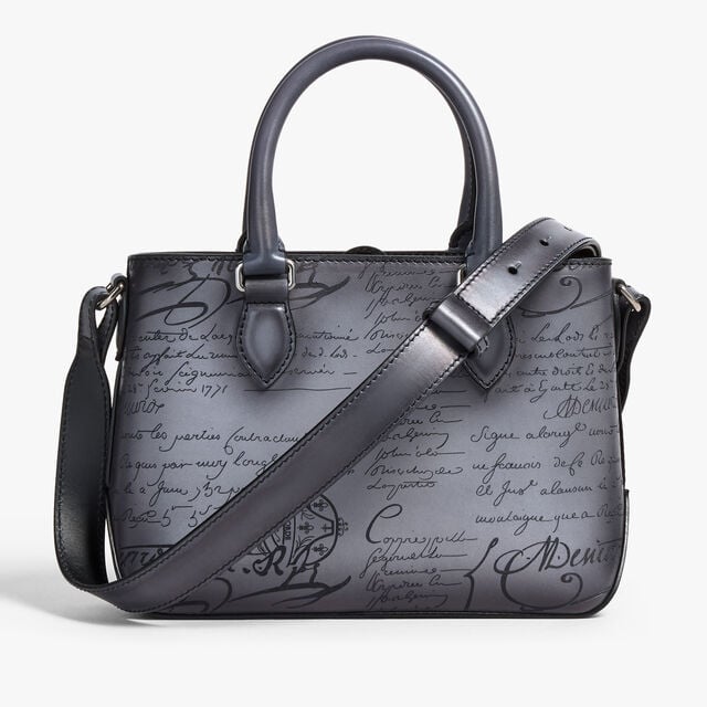 Toujours Gulliver Scritto Leather Messenger, LIGHT ALUMINIO, hi-res 3