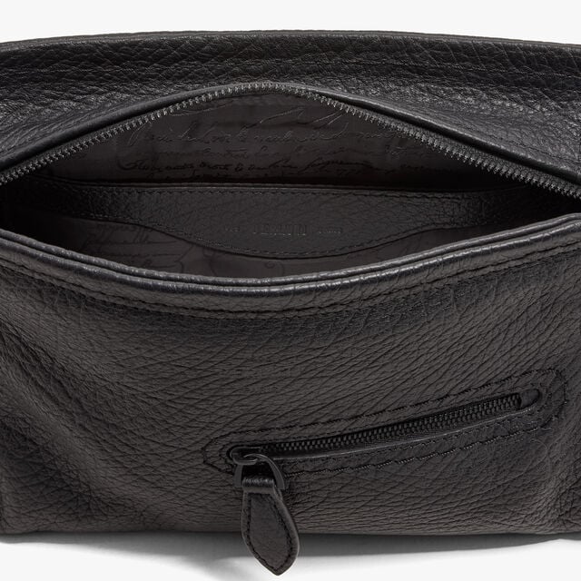 Journalier Xs Leather Messenger, DEEP BLACK, hi-res 9