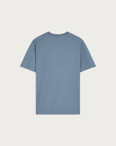 Leather Detail T-shirt, Nile Blue, hi-res