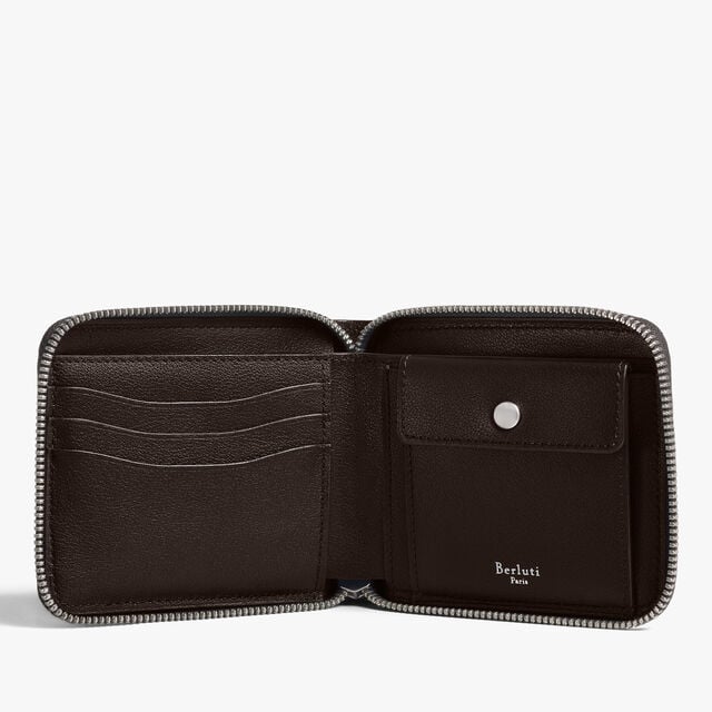 Itauba Square Gradiant Compact Wallet In Scritto Leather, SELVA OSCURA, hi-res 2