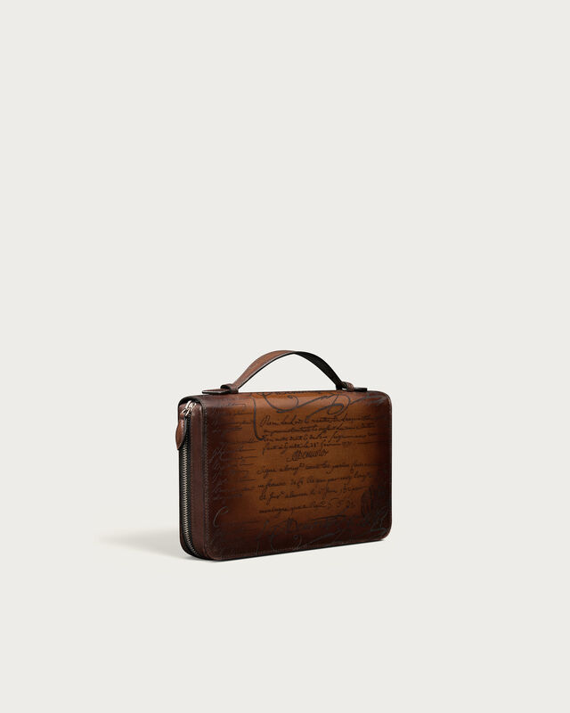 Itauba Wide Zipped Pouch, Cacao Intenso, hi-res