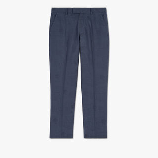 Cotton Scritto Carrot Trousers, COLD NIGHT BLUE, hi-res