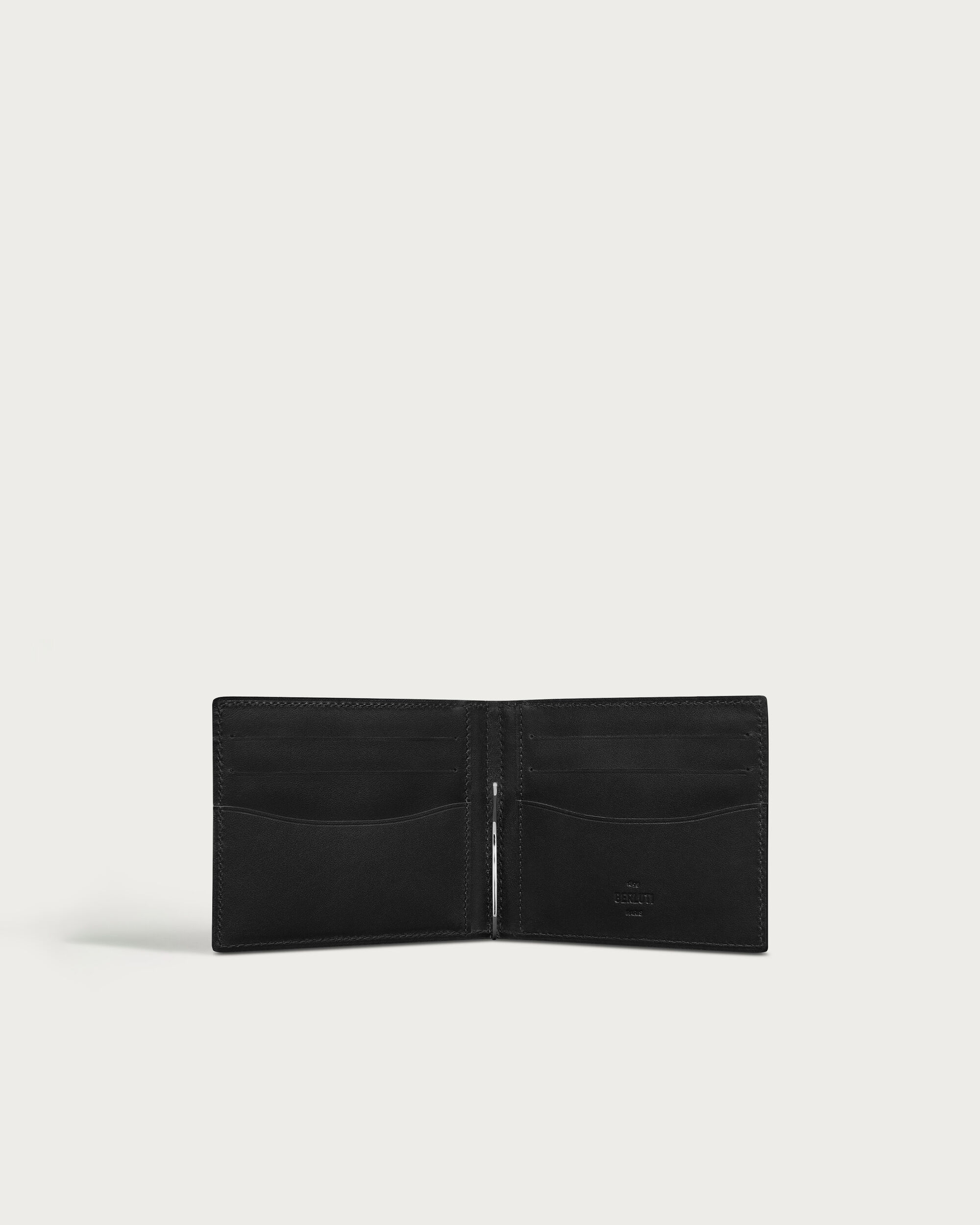 Berluti ベルルッティ コンパクト財布 ワパ カリグラフィ ブラック BERLUTI ベルルッティ 2つ折り財布 小銭入れ付き/コンパクトウォレット