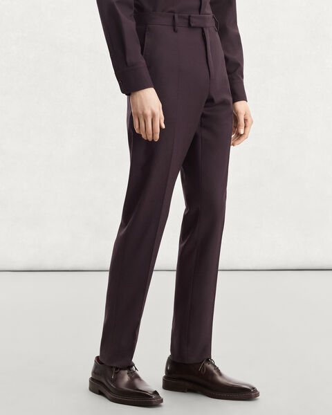 Alessandro Trousers with Leather Detail, Nero Bordo, hi-res