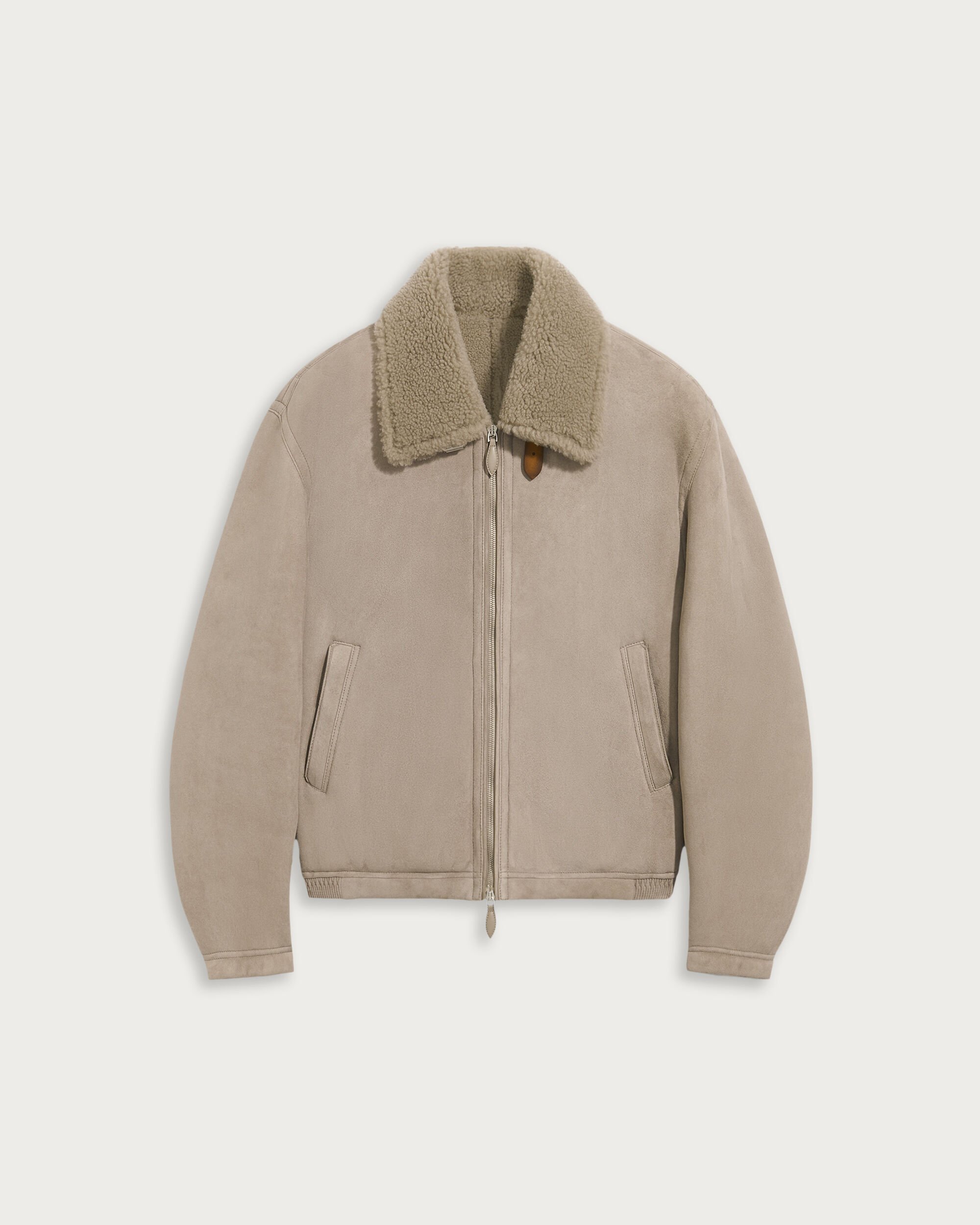 Shearling Blouson, Gray Beige, hi-res