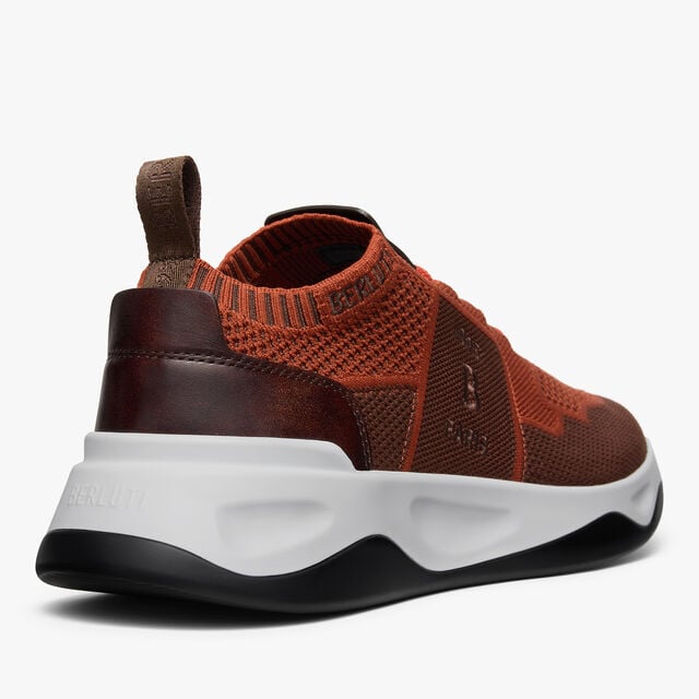 Shadow Knit And Lagoon Calf Sneaker, BRICK / BROWN, hi-res 5