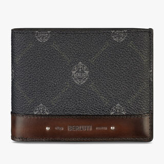Excursion Canvas And Leather Wallet, BLACK + TDM INTENSO, hi-res