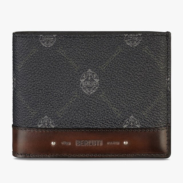 Excursion Canvas And Leather Wallet, BLACK + TDM INTENSO, hi-res 1