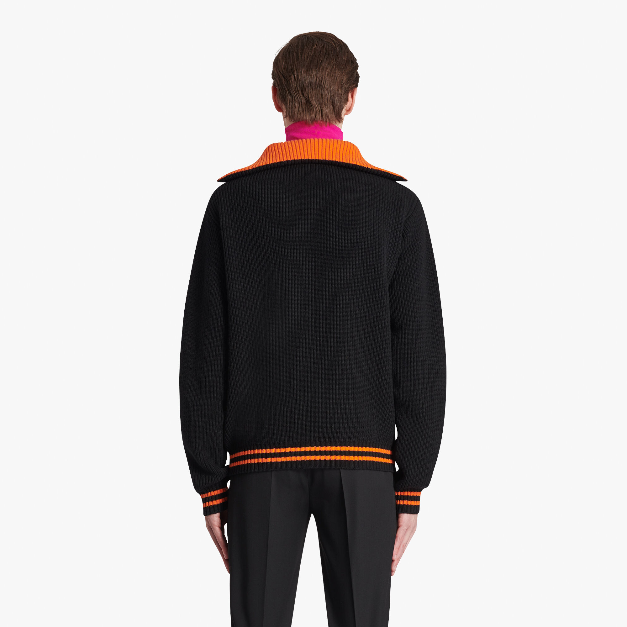 half zip ribbed sweater