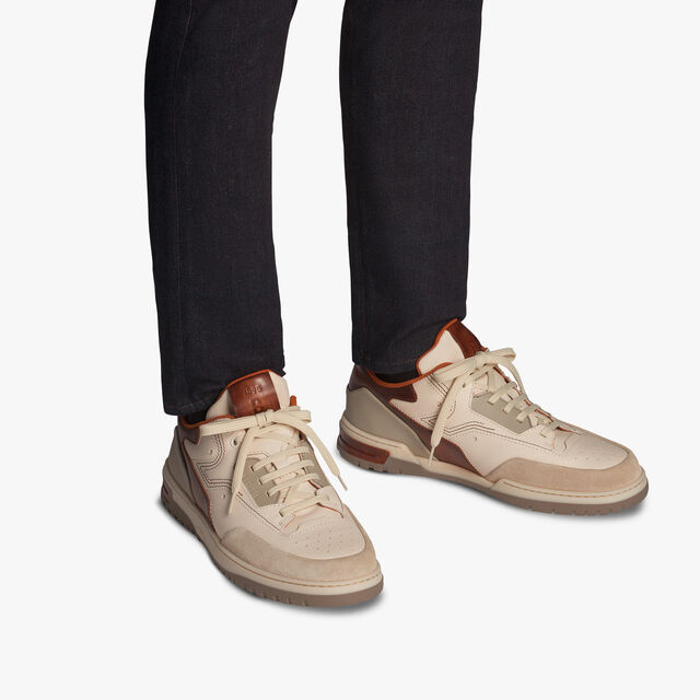 Playoff Leather Sneaker, OFF WHITE & CACAO INTENSO, hi-res 8