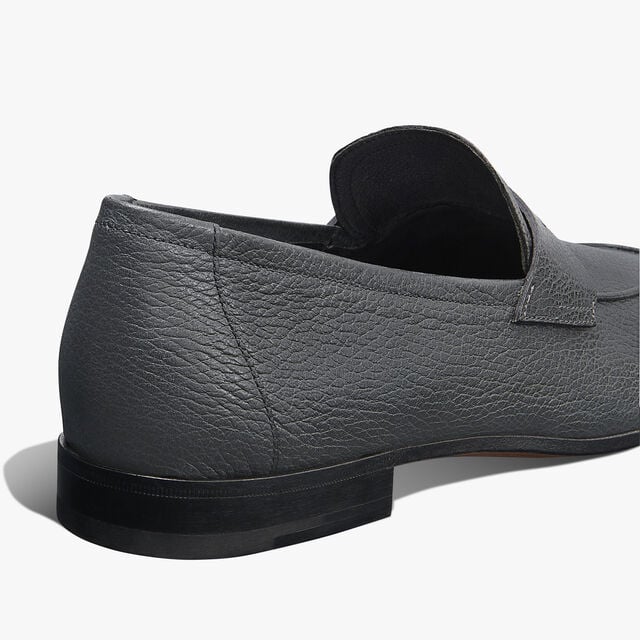 Mocassin Lorenzo En Cuir De Chevre, CARBON GREY, hi-res 4