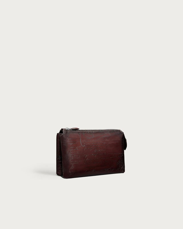 Tersio Zipped Pouch, Legno Bruciato, hi-res