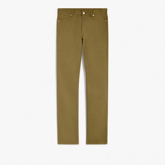 Pantalon Slim En Denim Teint, GOLDEN BRONZE, hi-res 1
