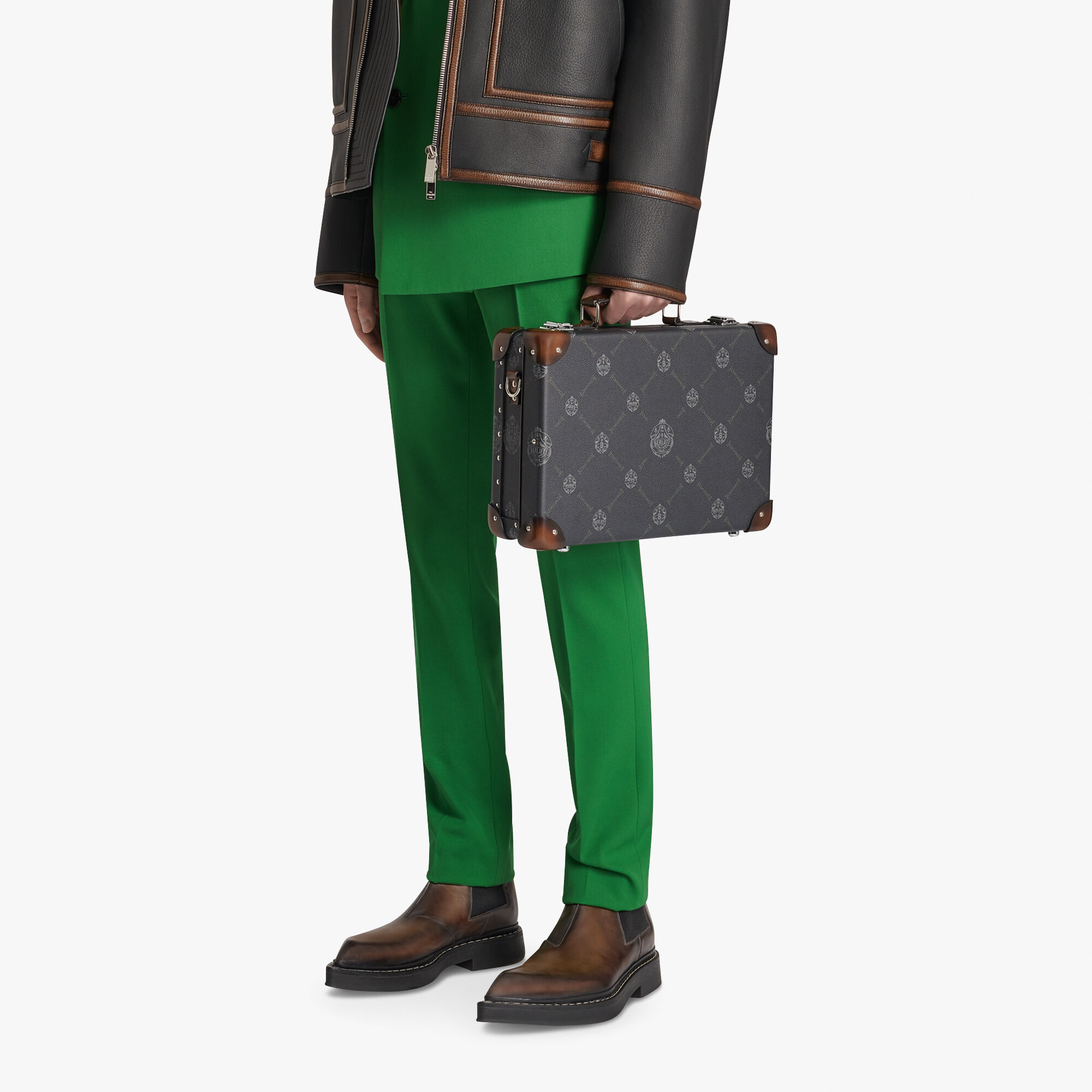 leather attache briefcase
