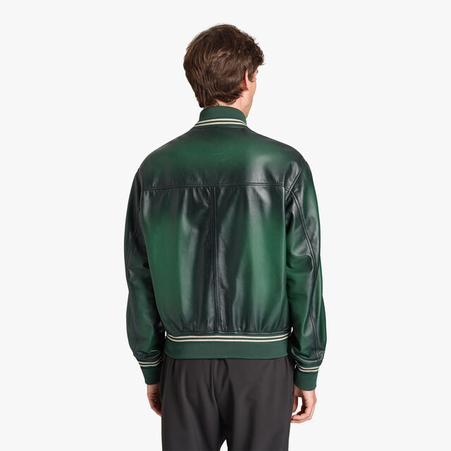 Patina Leather Blouson, DEEP TOURMALINE, hi-res 3