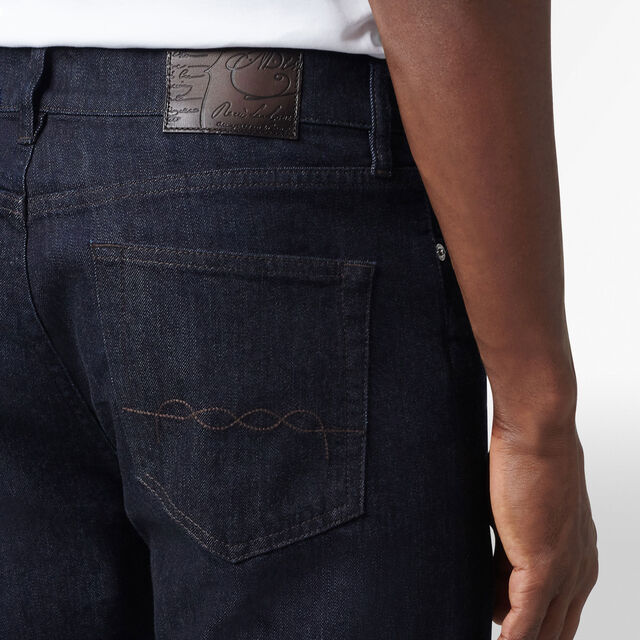 Straight Denim Pants, DARK INDIGO DENIM, hi-res 6