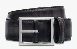 Classic Scritto Leather 35 MM Belt, NERO GRIGIO, hi-res