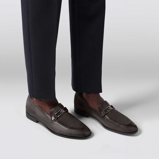 B Volute Calf Leather Loafer, NERO, hi-res 7
