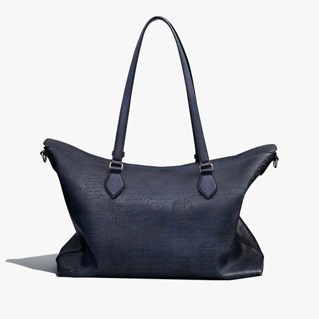 Late Hour Scritto Leather Shopper, INDIGO DENIM, hi-res 3