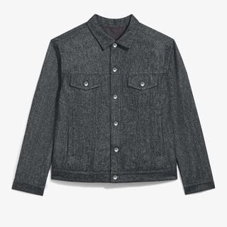 Denim Jacket, SPECKLED BLACK, hi-res