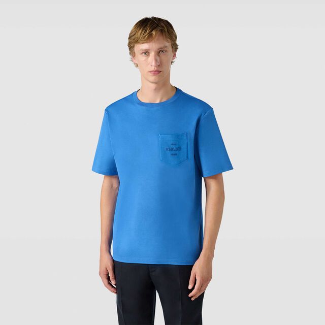 Pocket Logo T-Shirt, BLUE HAWAI, hi-res 2