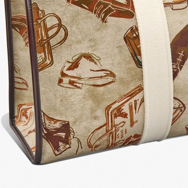 Open Tote XL Printed Fabric Tote Bag, BROWN + BEIGE, hi-res 6