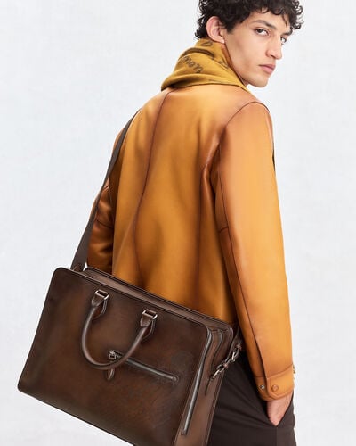Deux Jours Briefcase, Soft Brown, hi-res