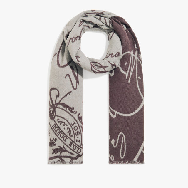 Wool Scritto Scarf, ANTHRACITE, hi-res 1