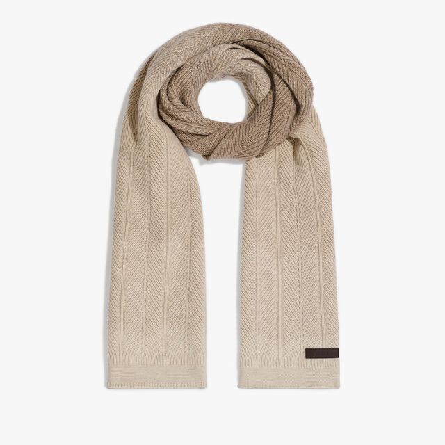 Gradient Cashmere Scarf, WARM BEIGE, hi-res 2