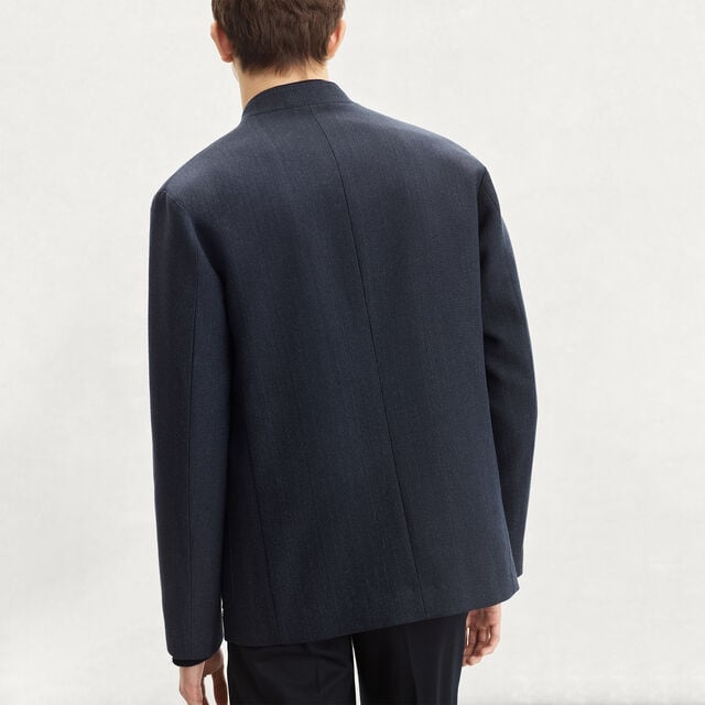 Wool Gabardine Forestière, BLUE INDIGO, hi-res 3