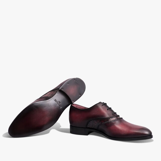 Rapiécé-Reprisé Leather And Alligator Oxford, SAINT EMILION, hi-res 4